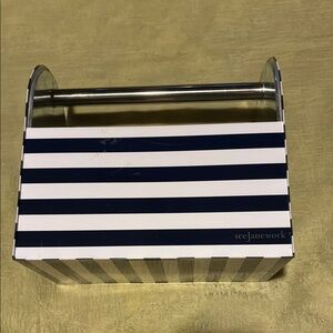 Navy and White Striped Organizer